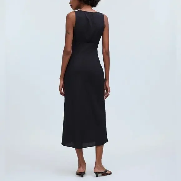 Madewell “The Ariana”  Black Midi Dress - Picture 13 of 13